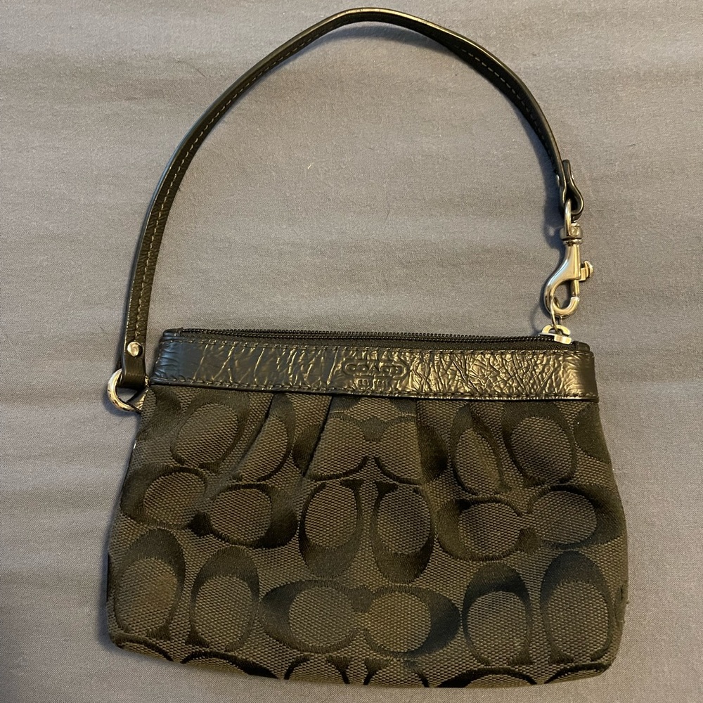 Black Coach Wristlet